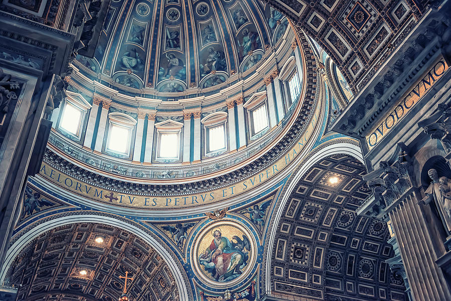 Architecture Photograph - St Peters Dome by Manjik Pictures