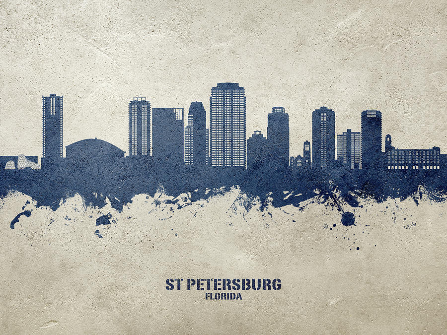 St Petersburg Florida Skyline #17 Digital Art by Michael Tompsett
