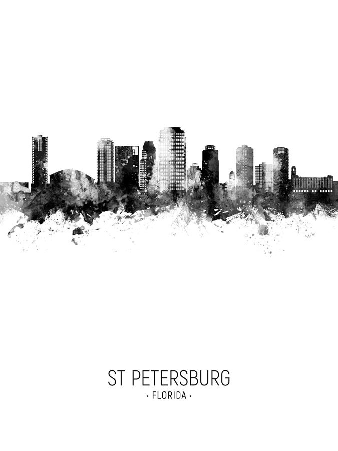 St Petersburg Florida Skyline #32 Digital Art by Michael Tompsett