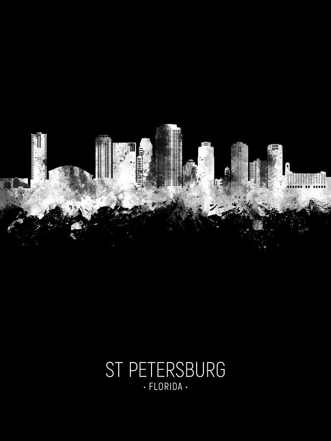 St Petersburg Florida Skyline #33 Digital Art by Michael Tompsett