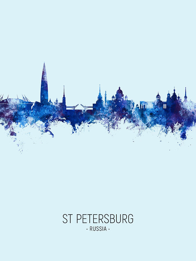 St Petersburg Russia Skyline #52 Digital Art by Michael Tompsett