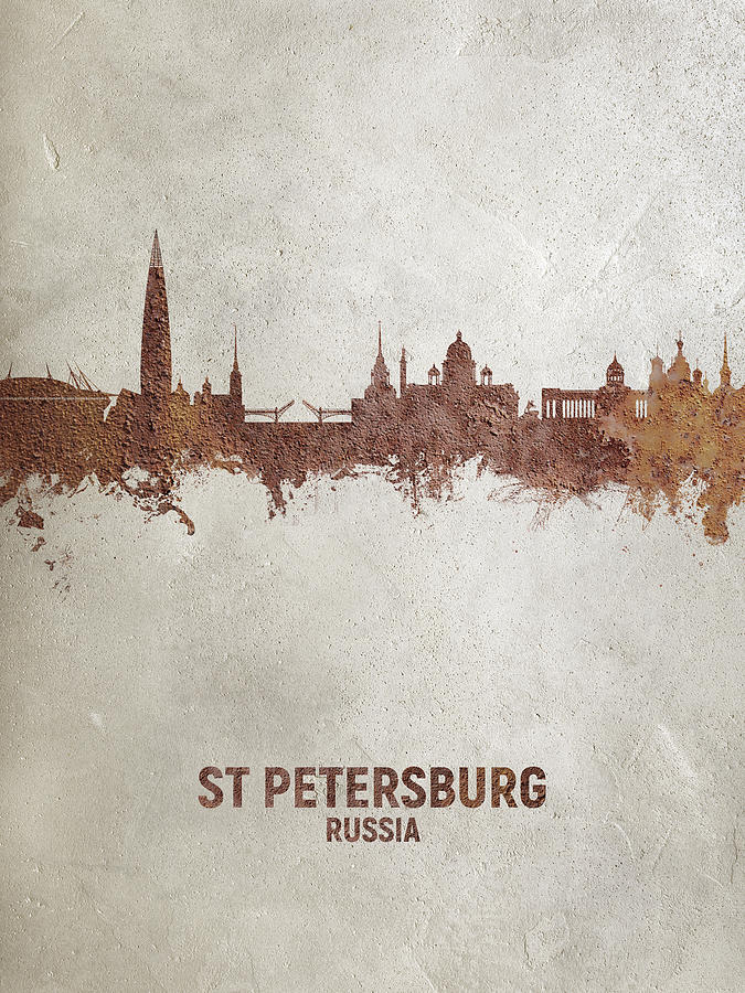 St Petersburg Russia Skyline #66 Digital Art by Michael Tompsett
