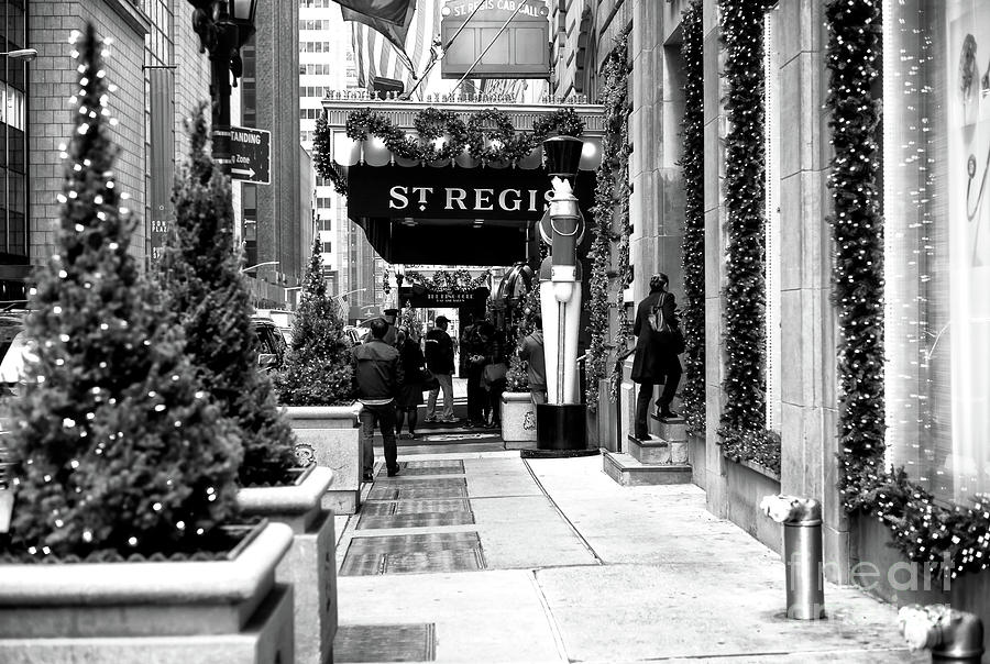 St. Regis Christmas Taxi Cab Call New York City Photograph by John Rizzuto