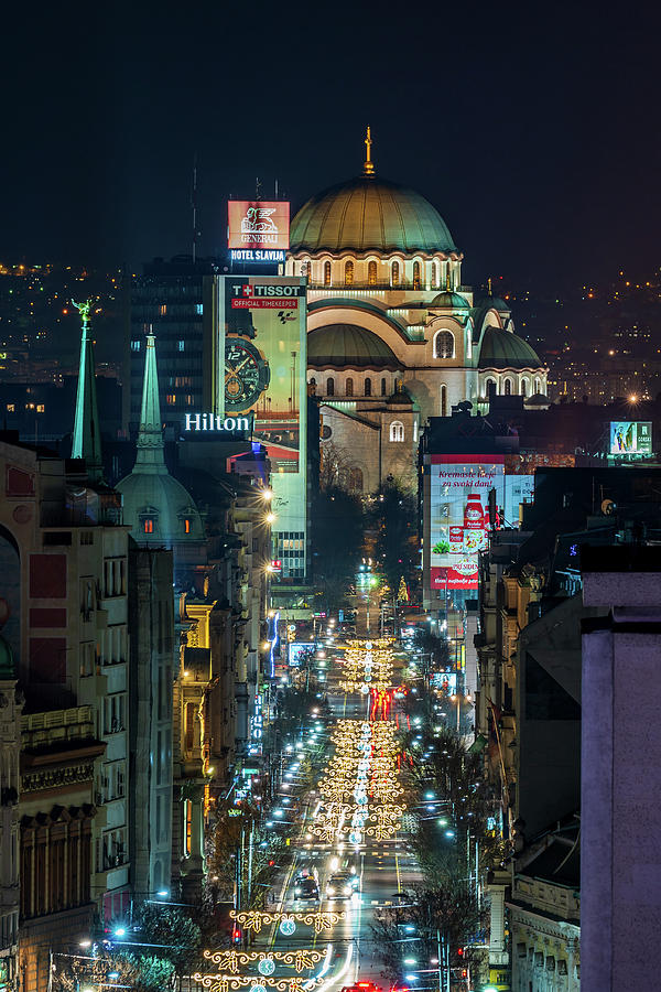 Magnificent Photograph - St. Sava Temple in Belgrade, Holiday edition by Dejan Kostic Magnificent Photograph - St. Sava Temple in Belgrade, Holiday edition by Dejan Kostic
