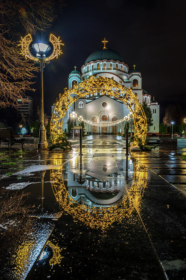 Magnificent Photograph - St. Sava Temple in Belgrade Reflection by Dejan Kostic Magnificent Photograph - St. Sava Temple in Belgrade Reflection by Dejan Kostic