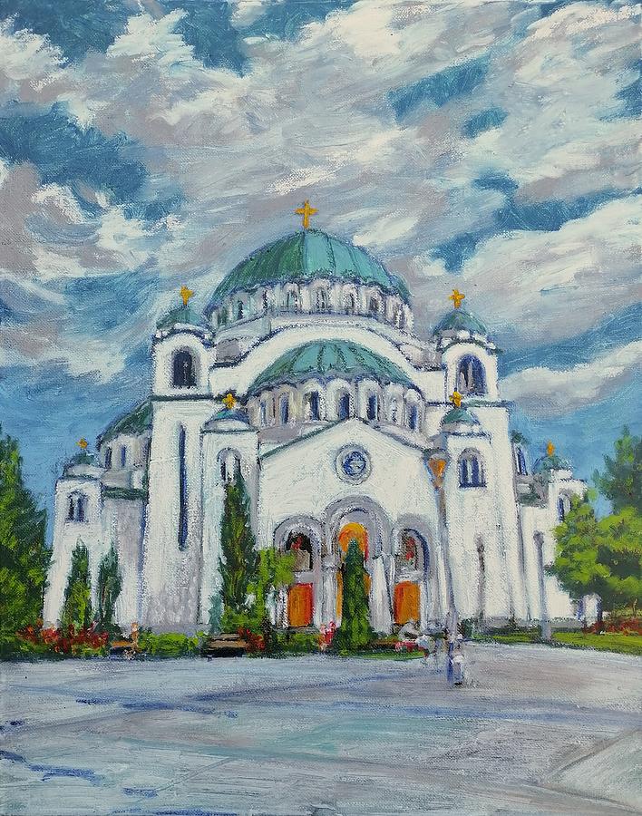 St. Sava, Vracar, Belgrade Painting by Svetislav Meandzija - Fine Art ...