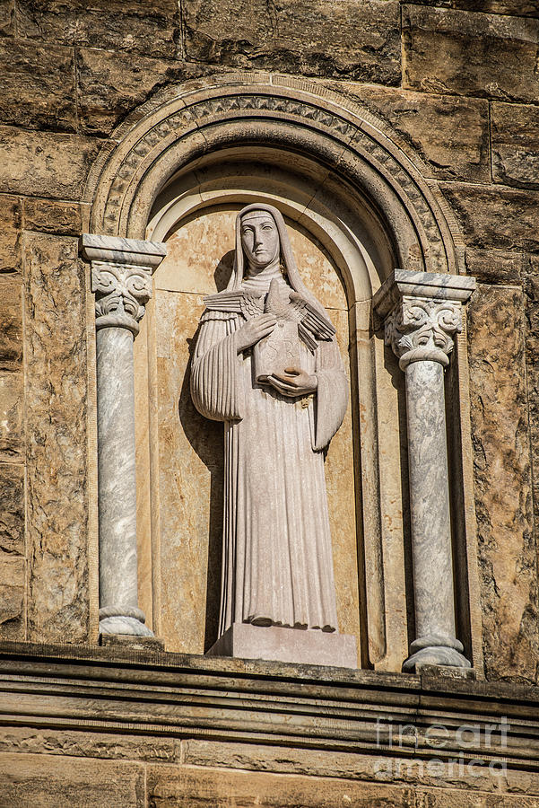 St Scholastica Statue - St Meinrad Archabbey 2 - Indiana Photograph by Gary Whitton
