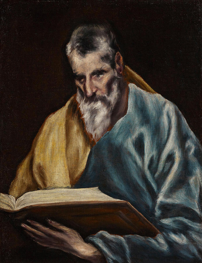 Workshop Painting - St  Simon  by Workshop of El Greco  Greek