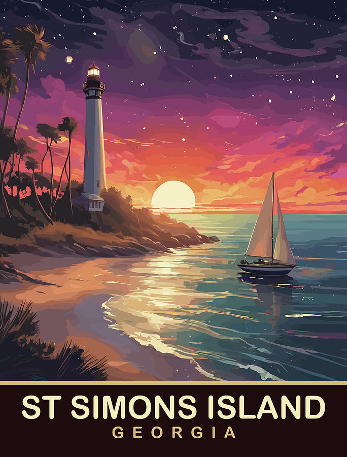 Fantasy Digital Art - St Simons Island, Georgia by Long Shot