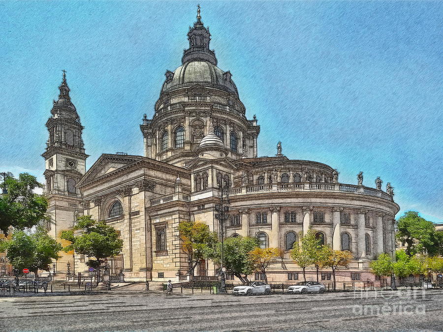 St. Stephens Basilica, Budapest Digital Art by Jerzy Czyz