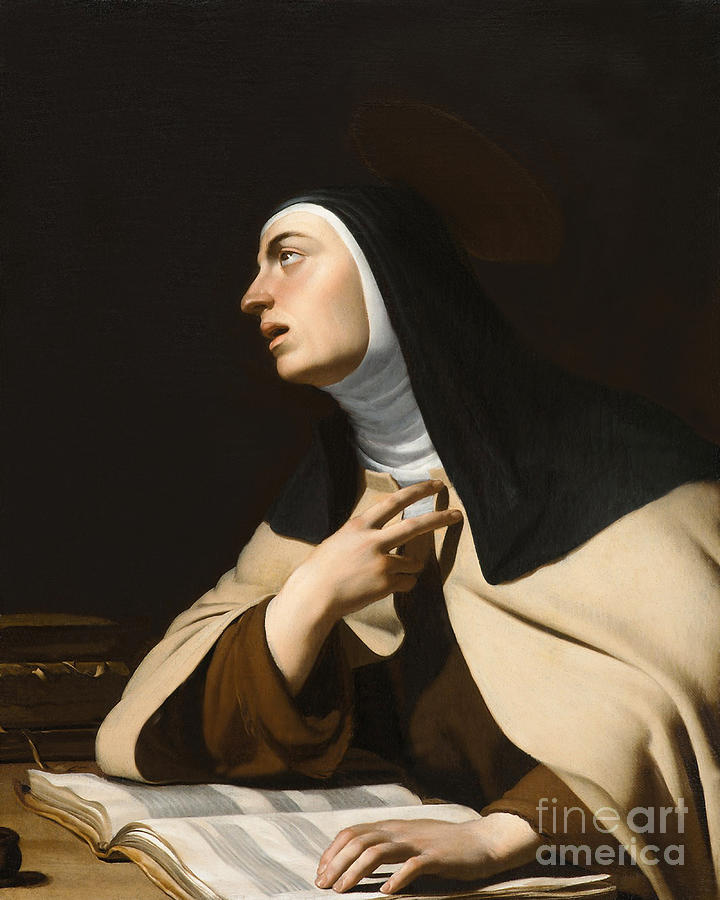 St. Teresa of Avila - CZTVI Painting by Gerard van Honthorst