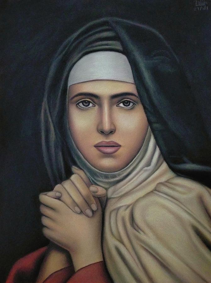 St Theresa of Avila Pastel by Vishvesh Tadsare - Fine Art America