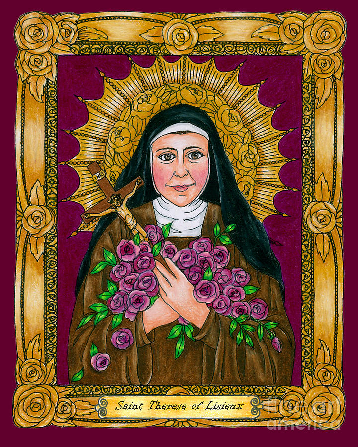 St. Therese of Lisieux - BNSTF Painting by Brenda Nippert