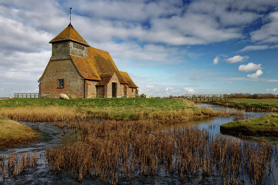 St Thomas Becket Church Fairfield Romney Marsh Kent UK Photograph by John Gilham