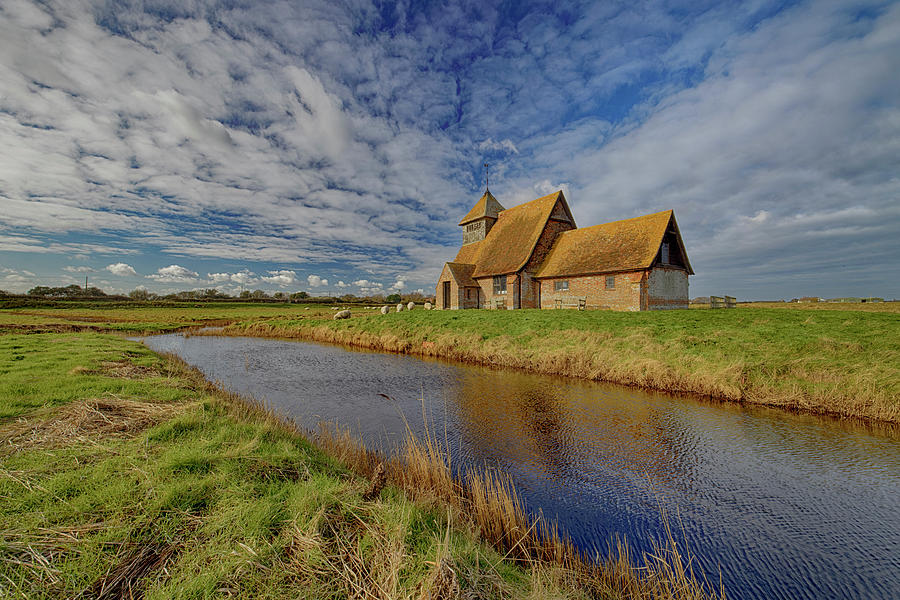 St Thomas Becket Church on Romney Marsh Kent UK Photograph by John Gilham