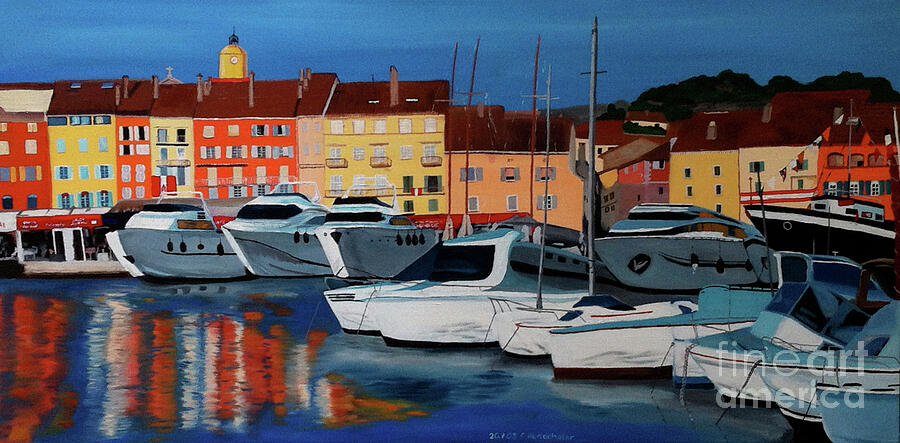 St. Tropez Painting by Claudia Luethi alias Abdelghafar - Fine Art America