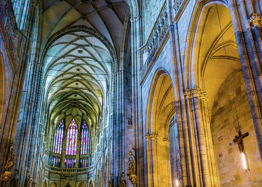 Architecture Photograph - St Vitus Cathedral by Dave Bowman