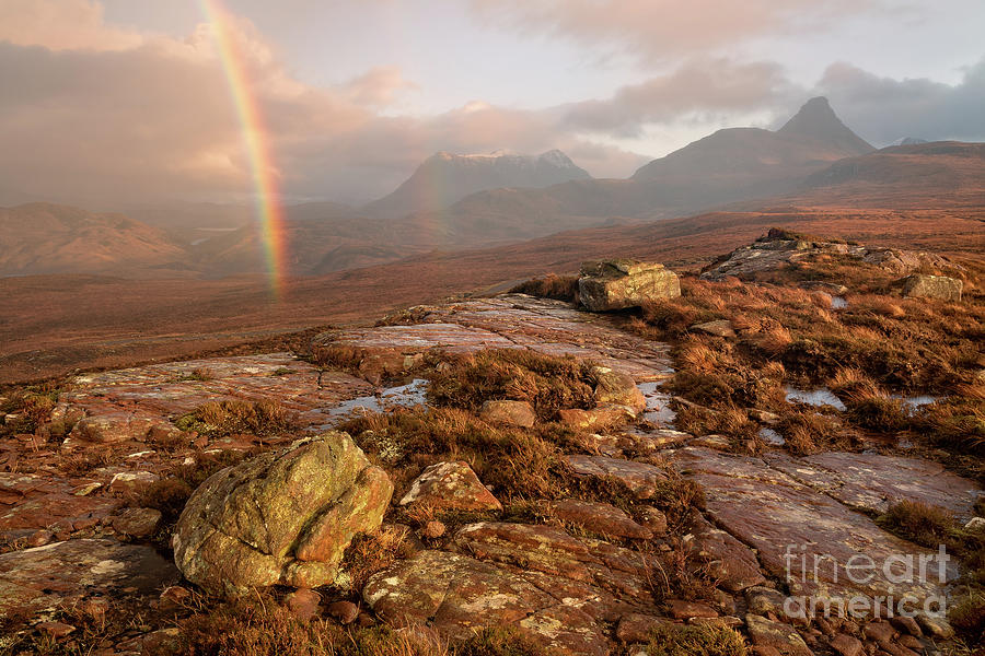 Stac Pollaidh Rainbow Coigach Scotland Photograph by Barbara Jones PhotosEcosse