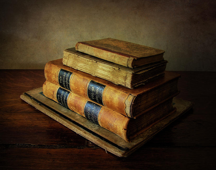 Stack Of Antique Books Photograph by David and Carol Kelly - Fine Art  America