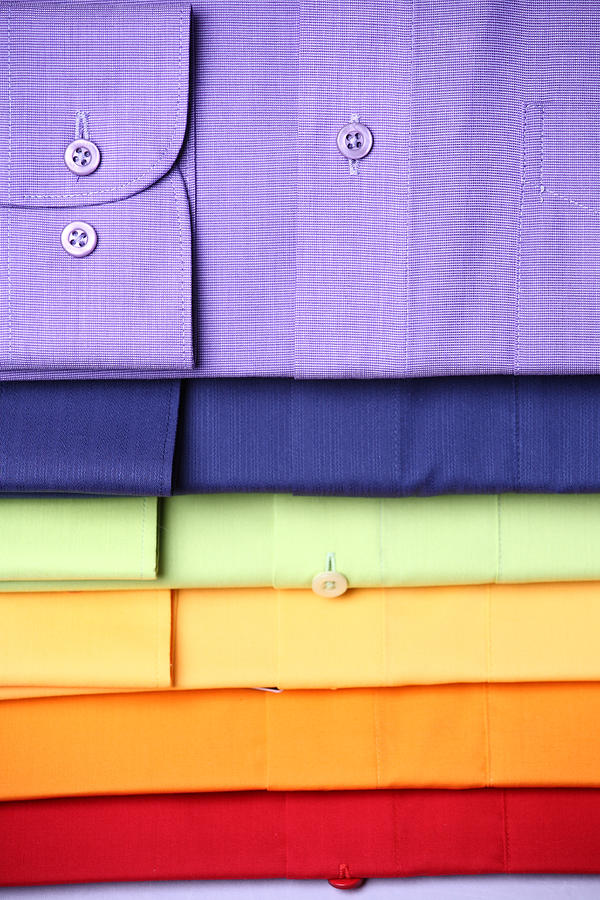 Stack of colored shirts Photograph by Tomazl