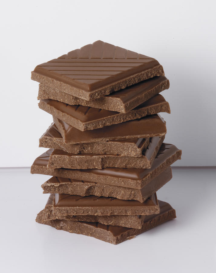 stack of Equador Milk Chocolate Photograph by Chris Ted