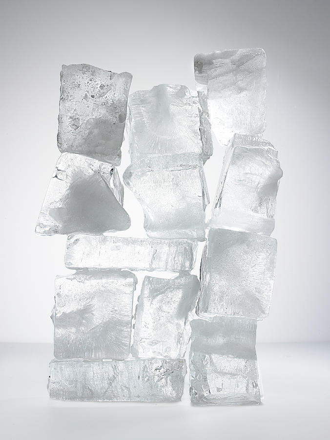 Stack of ice cubes Photograph by Yamada Taro