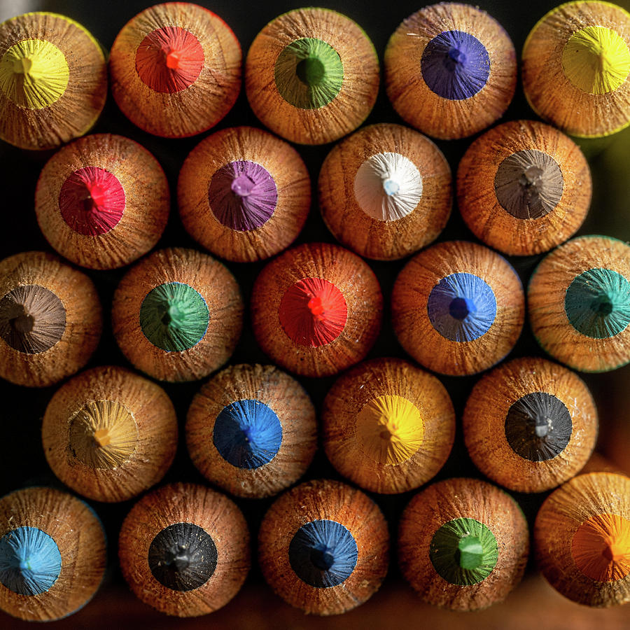 Stacked colored pencils Photograph by Paul Freidlund