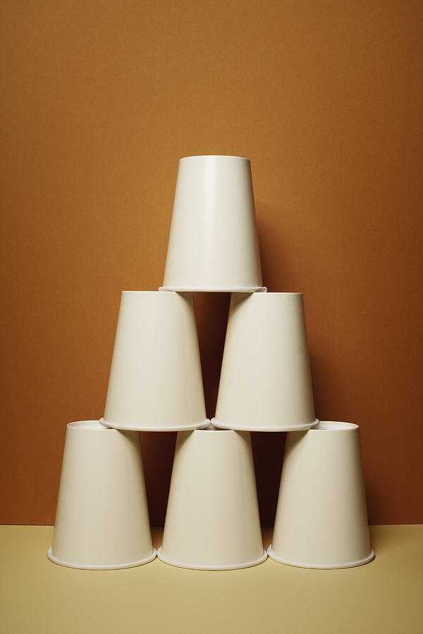Stacked cups Photograph by Microzoa Limited