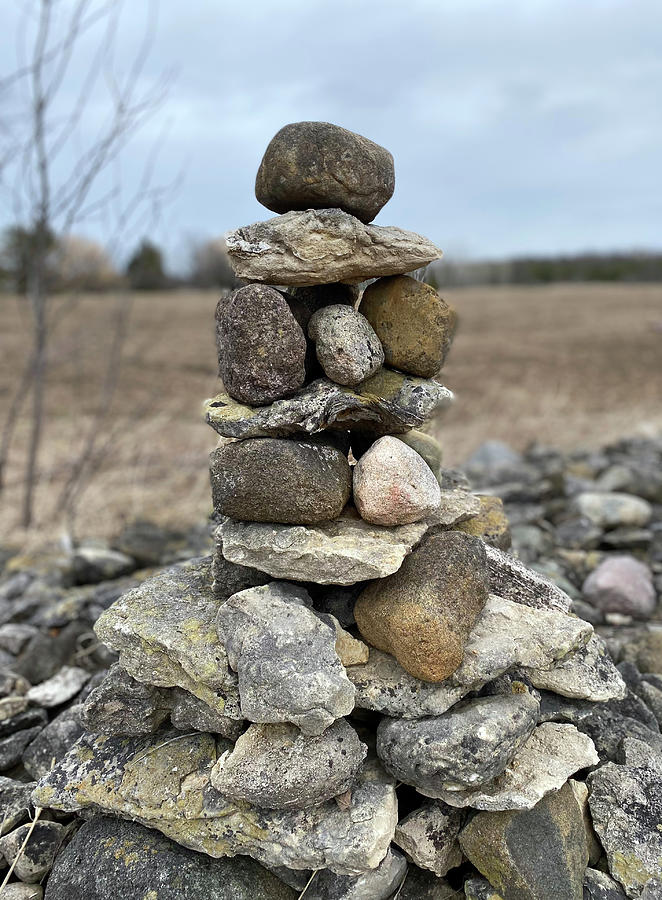 Stacked Field Stones Photograph by David T Wilkinson