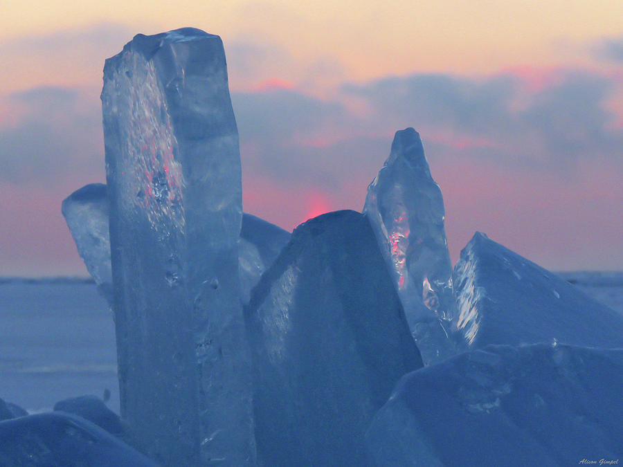 Stacked Ice At Sunrise Photograph
