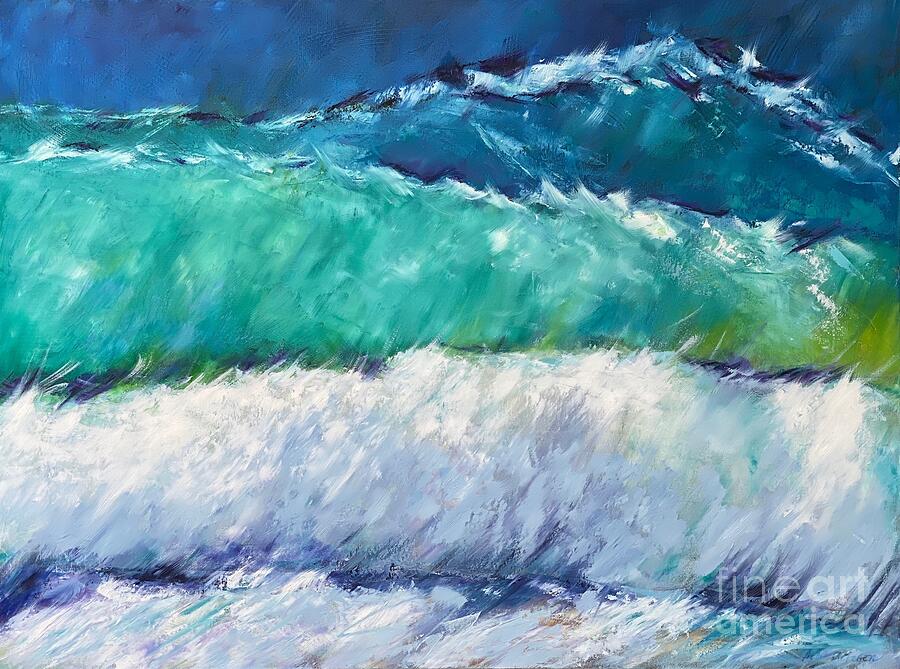 Stacked Wave Painting by Alan Metzger