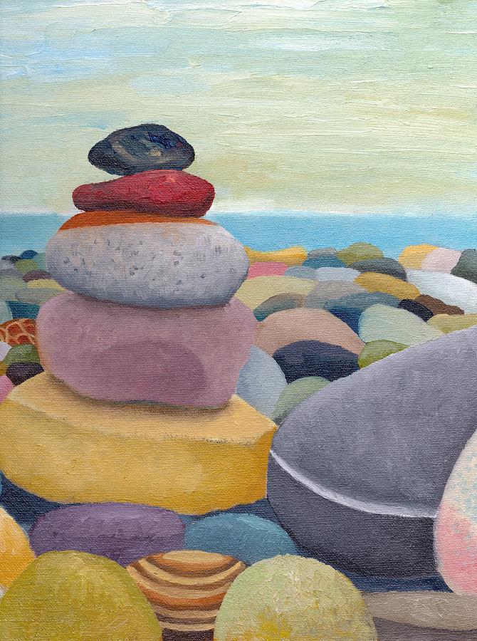 Stacking Stones 2.0 Painting by Michelle Calkins