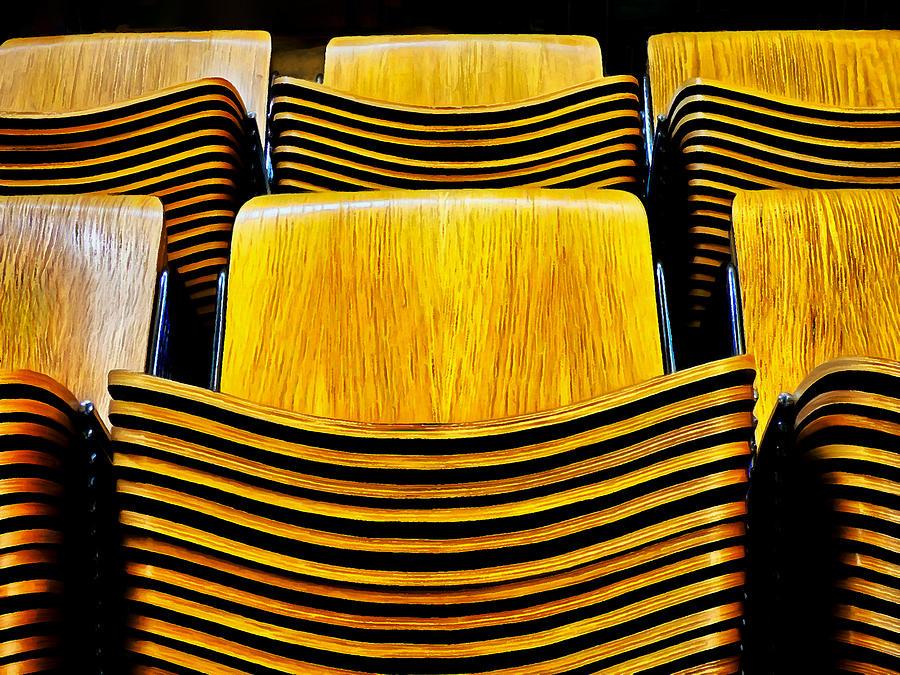 Stacks of Chairs Digital Art by Steve Taylor