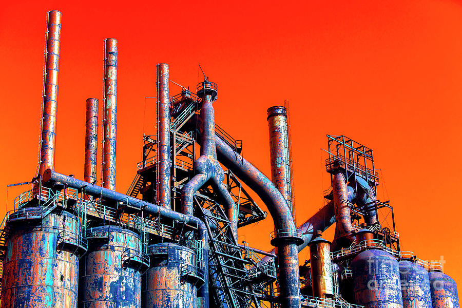 Stacks of Steel Pop Art at Bethlehem Steel Photograph by John Rizzuto