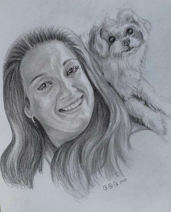 Stacy -N- Peanut Drawing by George I Perez