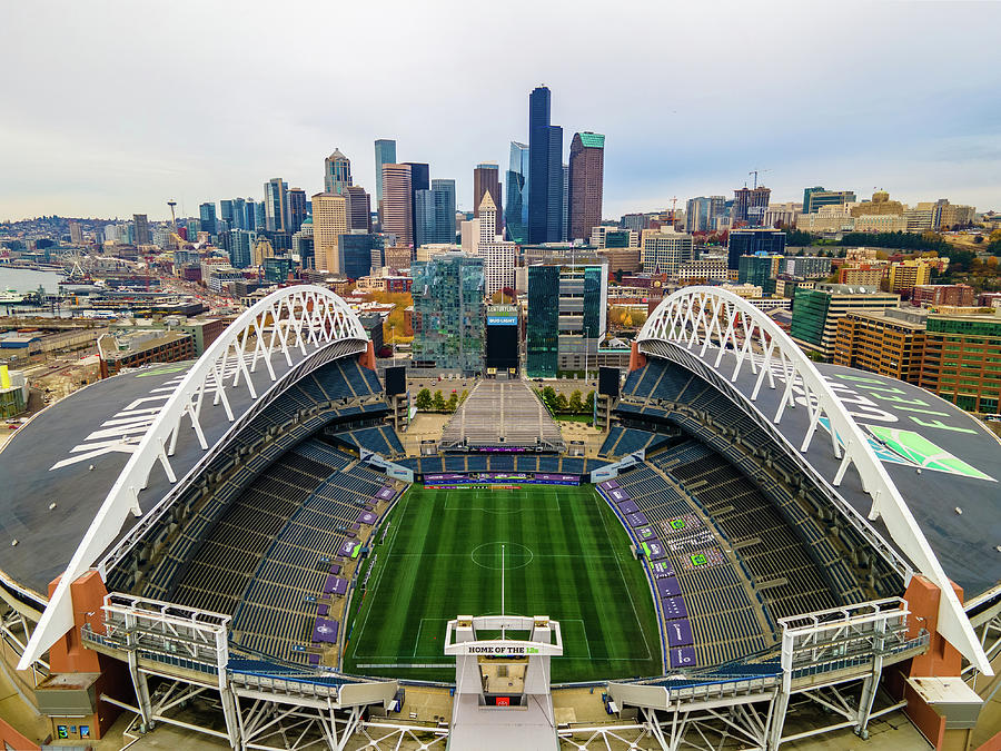 Century Link Stadium Rear Drone Shot Photograph by Aaron Benson - Fine Art  America