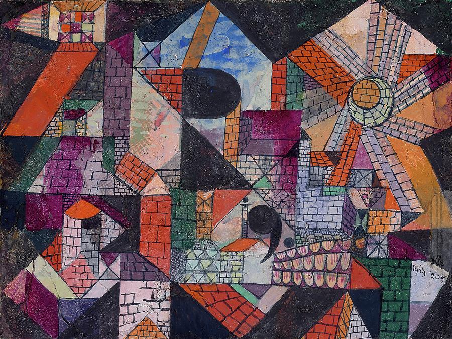 Stadt R City R 1917 Painting by Paul Klee