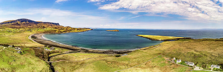 Staffin bay panorama Photograph by Grant Glendinning