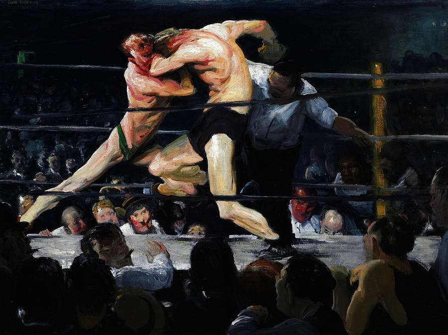 Sports Painting - Stag at Sharkeys, 1909 by George Bellows