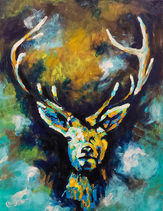 Stag Painting by Christina Deubel - Pixels