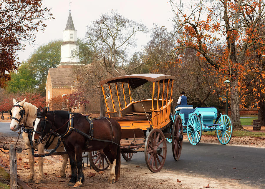 Stage Wagon - Colonial Williamsburg Photograph by Susan Rissi Tregoning