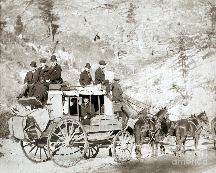 Stagecoach, 1889 Photograph by John C H Grabill