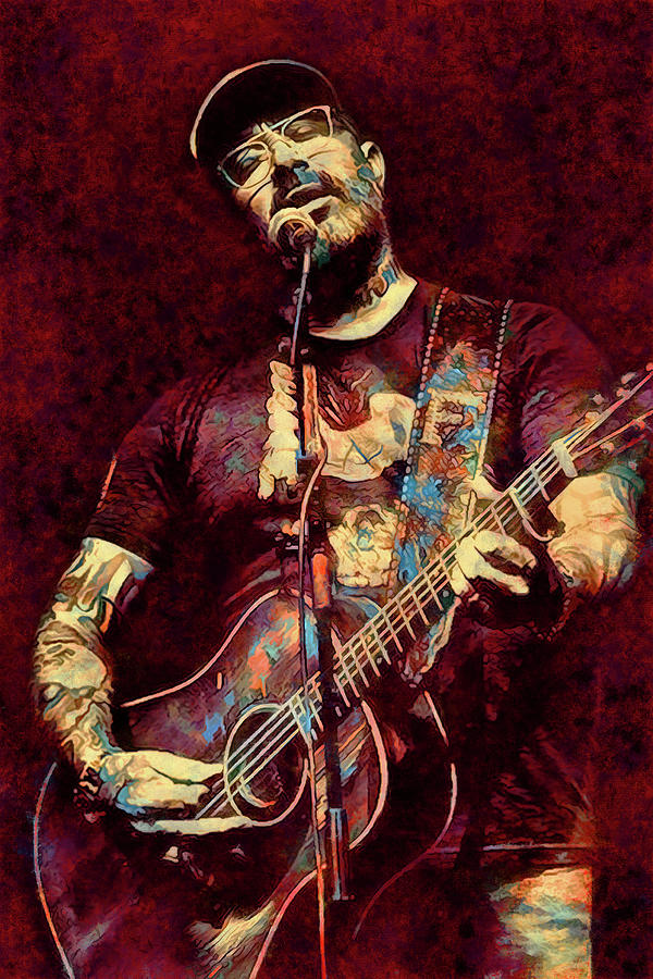 Staind Digital Art - Staind Aaron Lewis Art Epiphany by James West by The Rocker