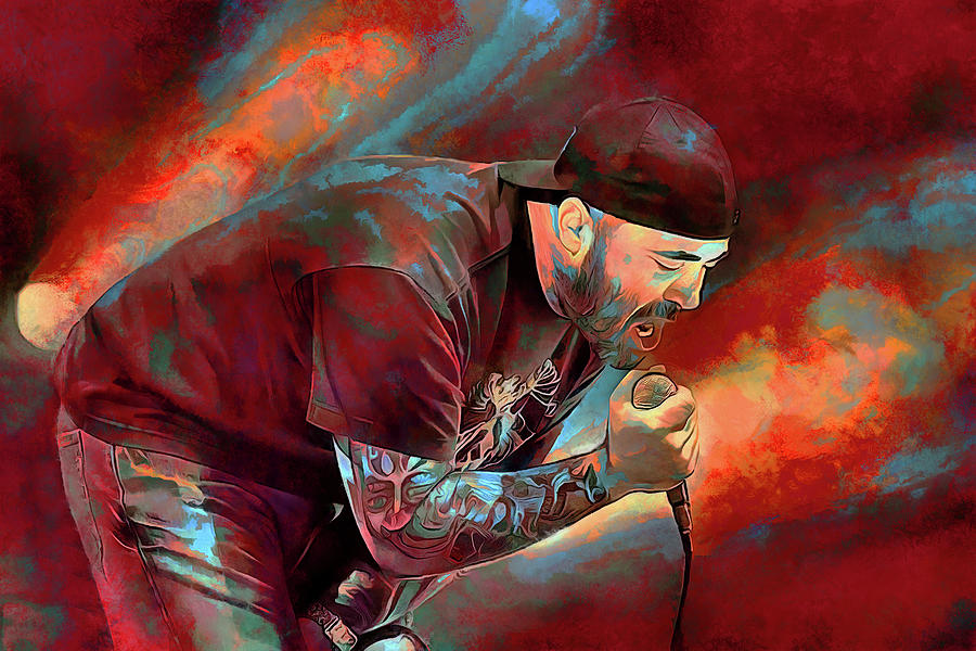Staind Digital Art - Staind Aaron Lewis Art So Far Away by James West by The Rocker