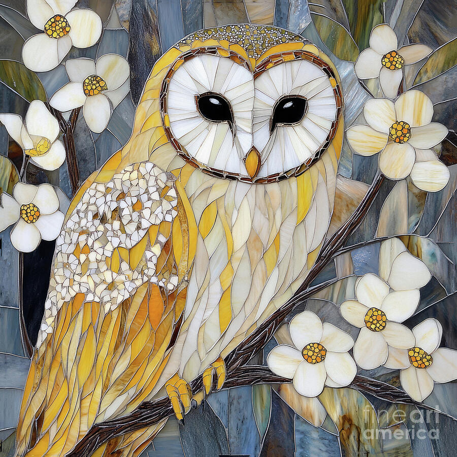 Stained Glass Owl 2 Digital Art by Tina LeCour Stained Glass Owl 2 Digital Art by Tina LeCour