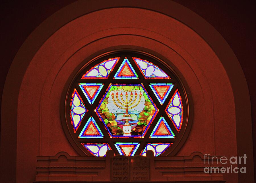 Mug Photograph - Stained Glass At The 6th And I Synagogue Vision  # 2 by Poets Eye