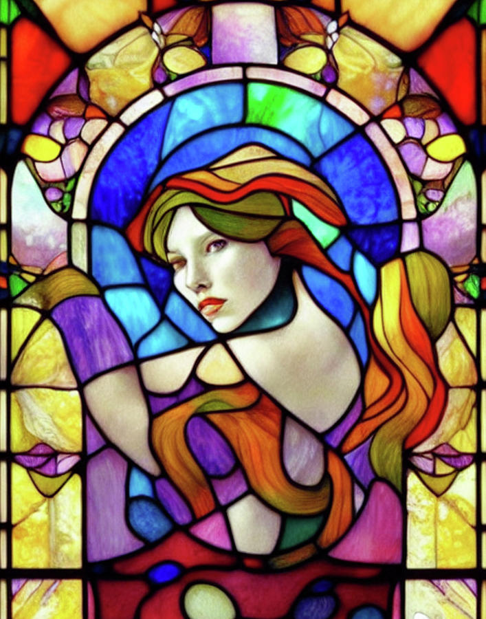 Stained Glass Beauty Digital Art by Ramona Porter Fine Art America