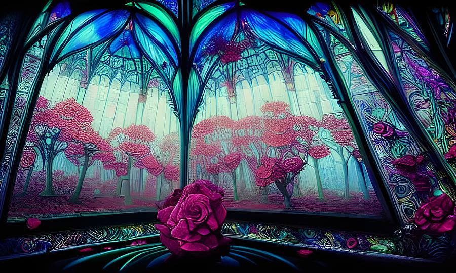Stained Glass Digital Art by Beverly Read