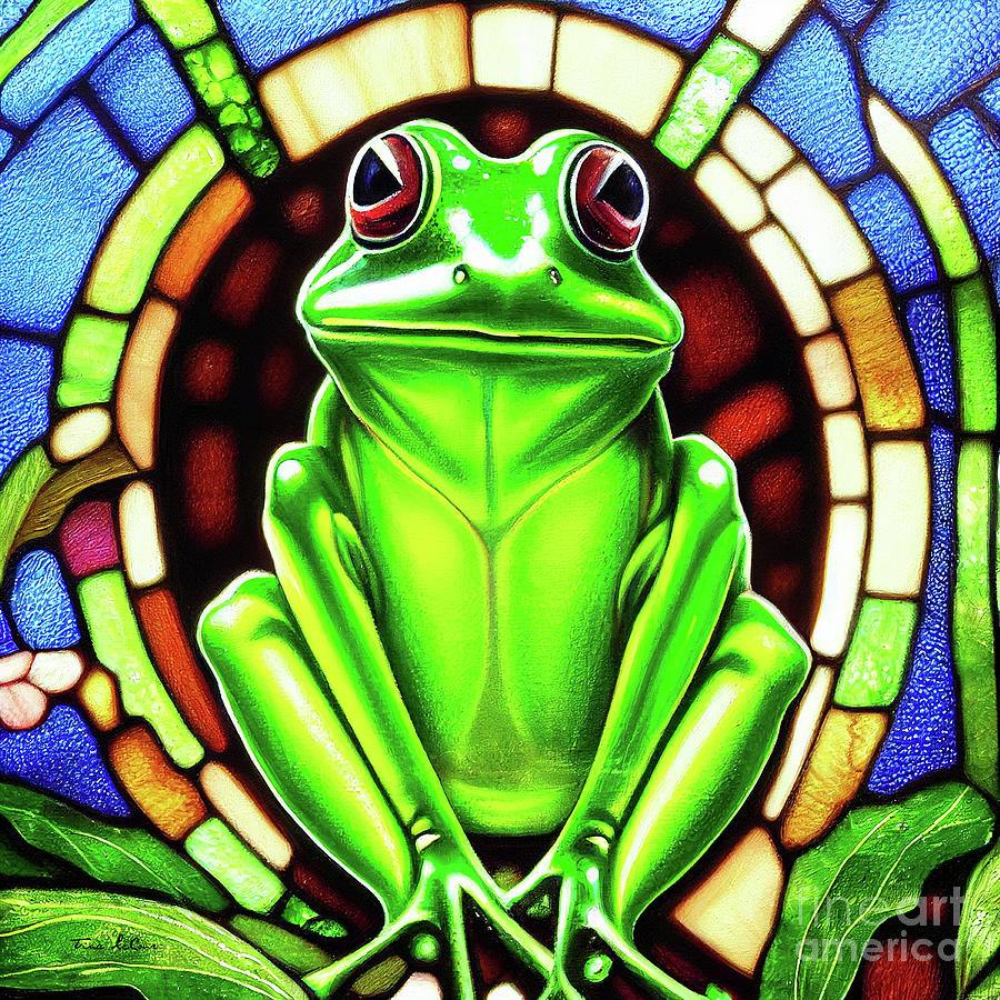 Stained Glass Bullfrog Glass Art
