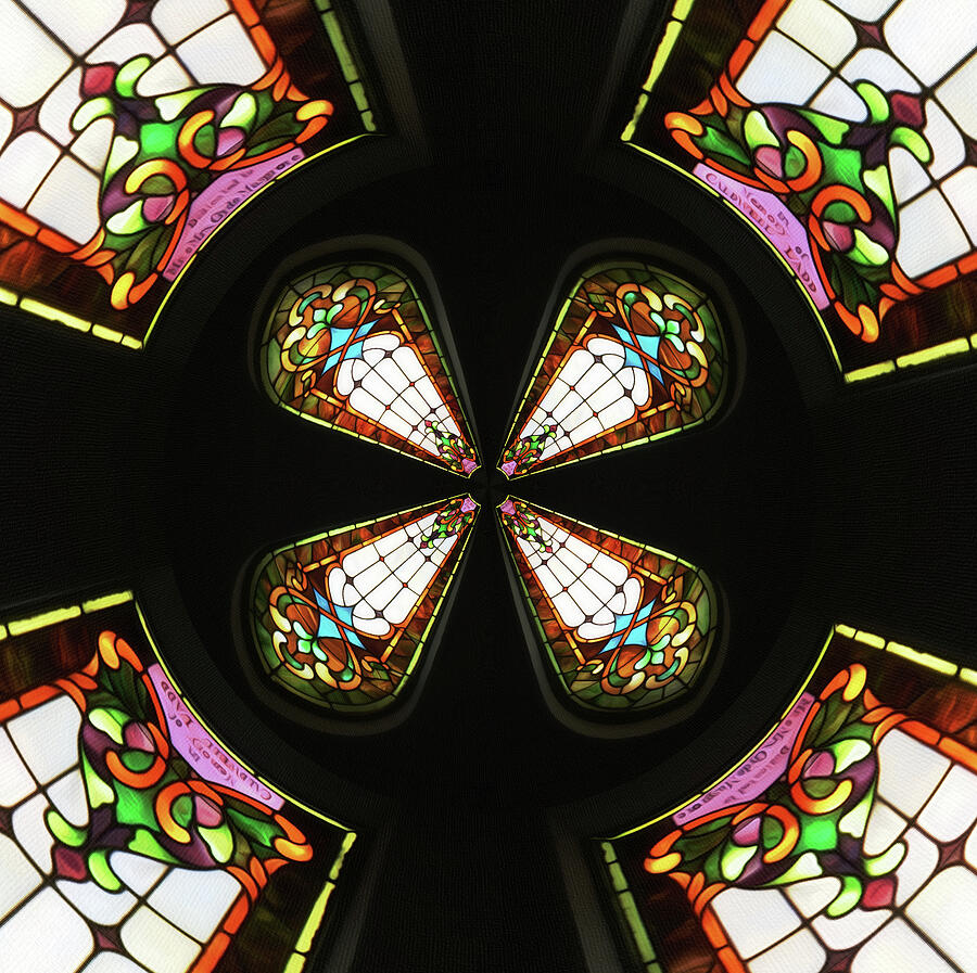 Stained Glass Church Windows Kaleidoscope Flower Mixed Media by Shelli Fitzpatrick Stained Glass Church Windows Kaleidoscope Flower Mixed Media by Shelli Fitzpatrick